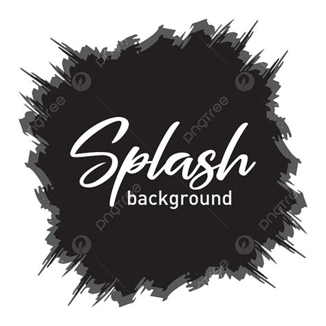 Black Paint Splash Vector Hd Images, Black Splash Background, Banner, Art, Brush PNG Image For ...