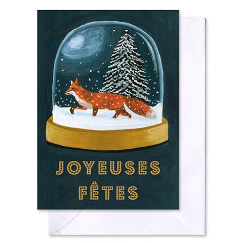 Mélanie Voituriez Art Illustration I Carte Joyeuses fêtes Renard