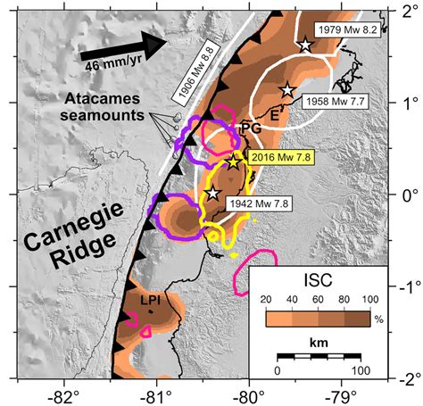 Seismotectonic Features In The Study Region Interseismic Coupling