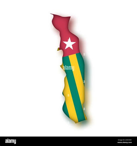 Bandera Del Mapa De Togo Imagen Vector De Stock Alamy