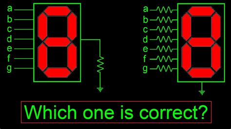 Should I Connect One Resistor Or Seven Resistors To 7 Segment Display