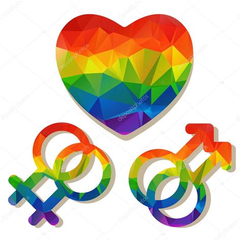 Gay Symbol And Heart Stock Vector Tokhiti 120929988