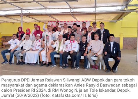 DPD Jarnas Relawan Siliwangi ABW Depok Deklarasi Dukung Anies Baswedan