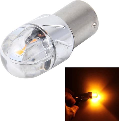 1156 Ba15s 6W Car Auto Turn Light Met 6 SMD 3030 Lampen DC 12V Geel