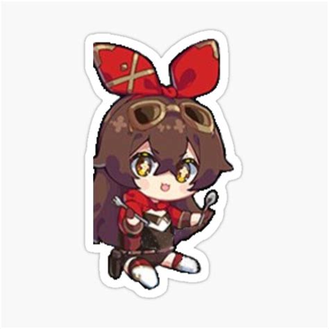 Amber Genshin Impact Chibi Sticker For Sale By Milkqtea Redbubble