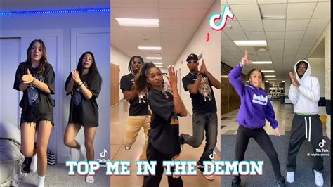 Top Me In The Demon Tiktok Dance Challenge Compilation Youtube