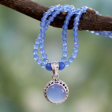 UNICEF Market Indian Handcrafted Sterling Silver And Chalcedony