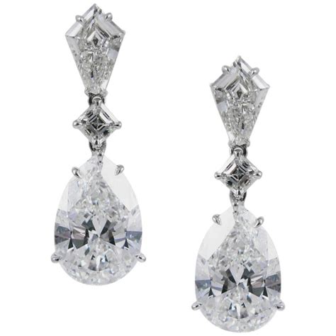 Gia Certified Carat Pear Shape Diamond Drop Earrings For Sale At Stdibs