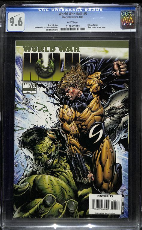 Lot Detail World War Hulk 5 Marvel Comics Graded CGC 9 6 Hulk Vs