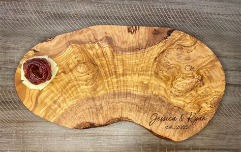 Custom Charcuterie Board Custom Olive Wood Personalized Rustic Olive