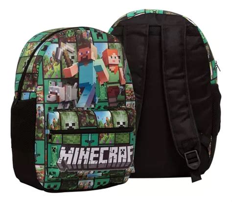 Bolsa Escolar Menino Minecraft Tam G Costas Aulas Passeio MercadoLivre