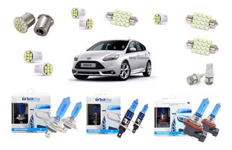 Kit Lampada Super Branca Led Ford Focus 2009 A 2013 8500k