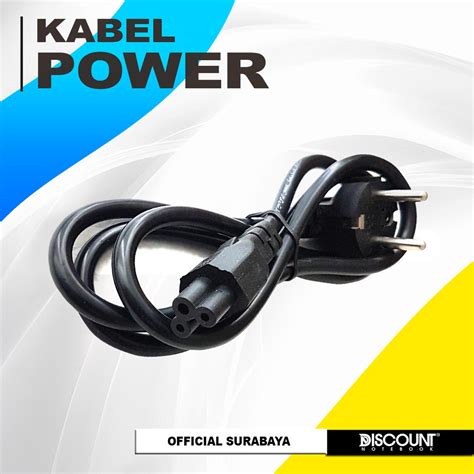 Jual Kabel Power Hitam Lubang Tiga 3 Laptop Adaptor Shopee Indonesia