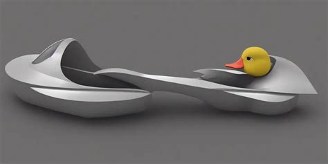 Duck Shaped Spaceship Elegant Smooth Shapes Duck Stable Diffusion