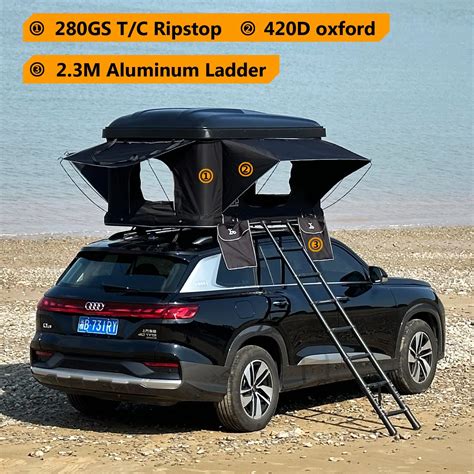 Camping Pop Up Hard Shell Vehicle Open Suv Alu Cab Roof Top Tent Alu