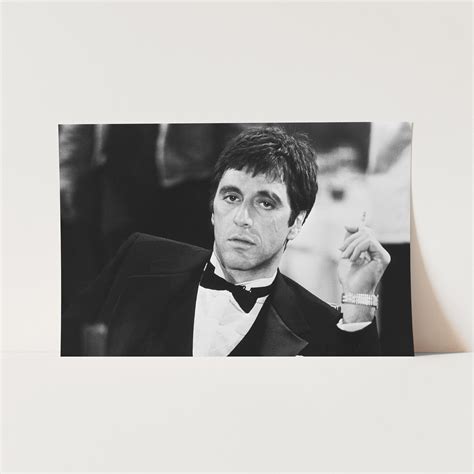 Scarface Tony Montana Smoking Art Poster Al Pacino Movie Etsy