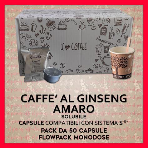 CAFFE AL GINSENG AMARO Solubile Compatibili Sistema Chiuso S 50