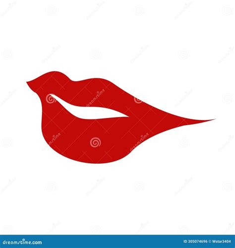 Red Lips Icon Vector Illustration Stock Vector Illustration Of Lover