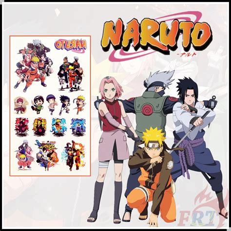 Naruto Series 02 Anime Mini Temporary Tattoo Stickers 1sheet Uzumaki