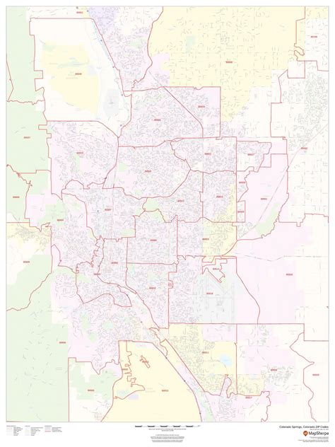 Free Printable Zip Code Map Of Colorado Springs Download Free
