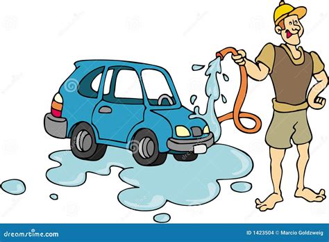 Car Wash stock illustration. Image of guys, illustrations - 1423504