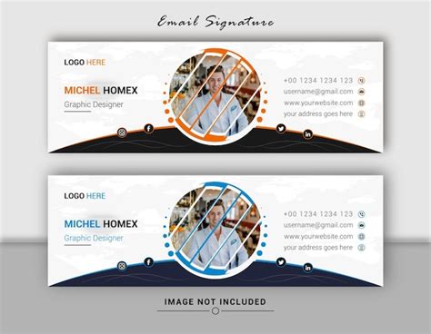 Premium Vector Professional Corporate Email Signature Or Email Footer Design Template