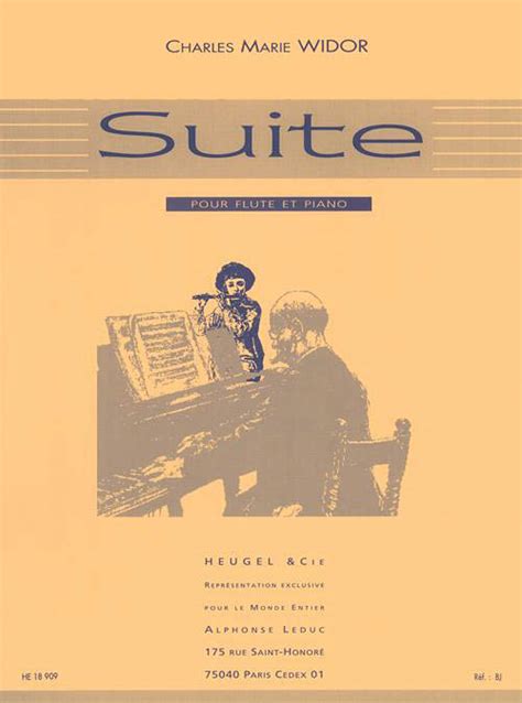 Charles Marie Widor Suite Pour Flute Et Piano Op 34 Willis Music