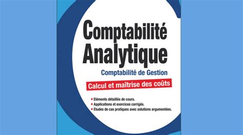 comptabilité analytique de gestion exercices corrigés Economie et Gestion