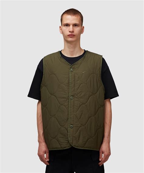 Nike Life Woven Insulated Military Vest Cargo Khakiwhite Sevenstore