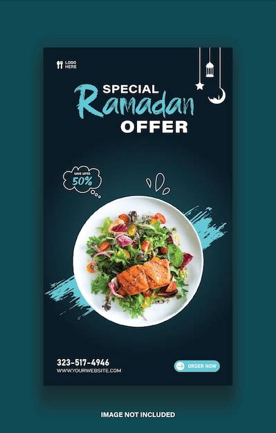 Ein Flyer F R Ein Spezielles Ramadan Angebot Premium Vektor