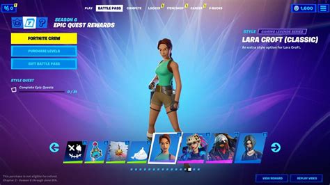 Tous Les Skins Battle Pass De La Saison 6 De Fortnite De Lara Croft à Raven Forbes Médias