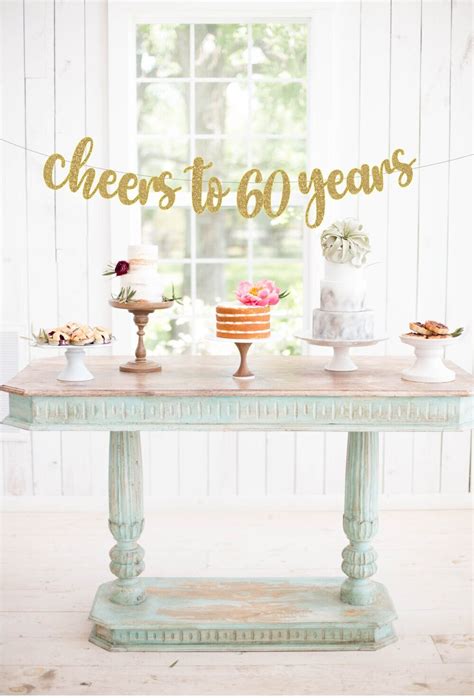 Cheers To Years Banner Th Birthday Party Th Etsy