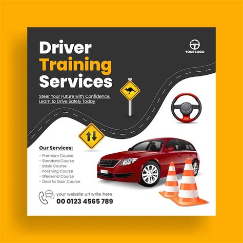Driving School Poster Vectors And Illustrations For Free Download Freepik