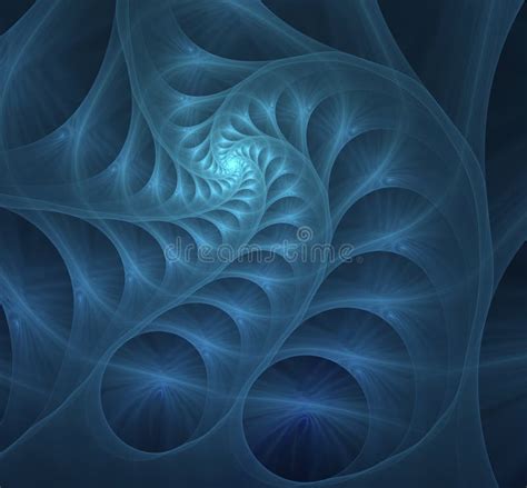 Imagen Espiral Azul Del Fractal Stock de ilustración Ilustración de