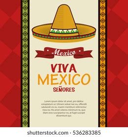 Viva Mexico Poster Celebration Stock Vector Royalty Free 536283385