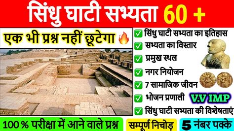 सिंधु घाटी सभ्यता हड़प्पा सभ्यता Indus Valley Civilization Sindhu Ghati Sabhyata Important