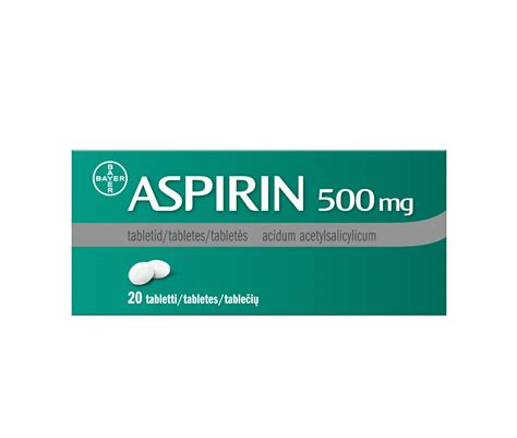 ASPIRIN TBL 500MG N20 BENU Veebiapteek