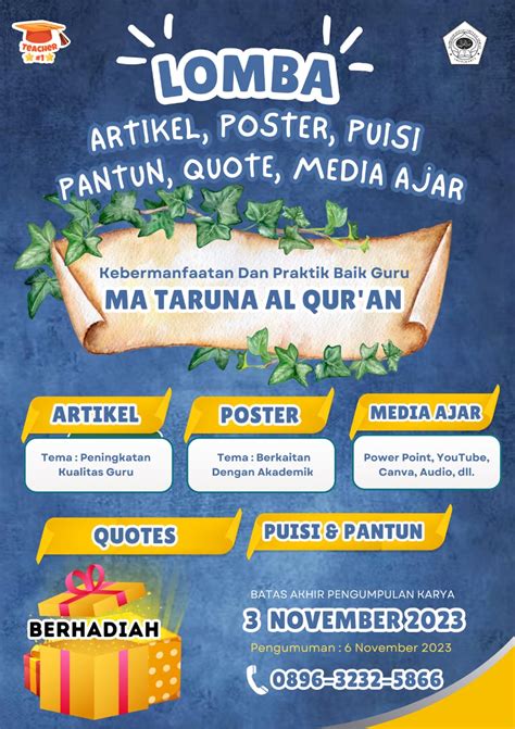 Lomba Artikel Poster Pantun Quote Dan Media Ajar Untuk Guru Ma