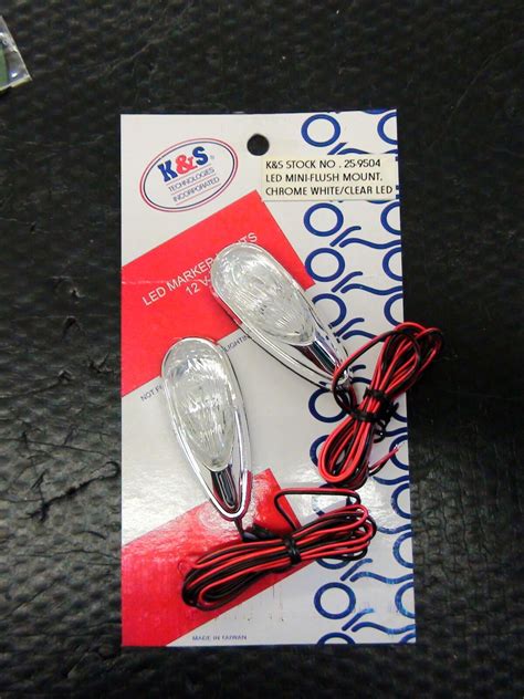 Kands Led Mini Chrome Marker Lights 25 9504 Ebay