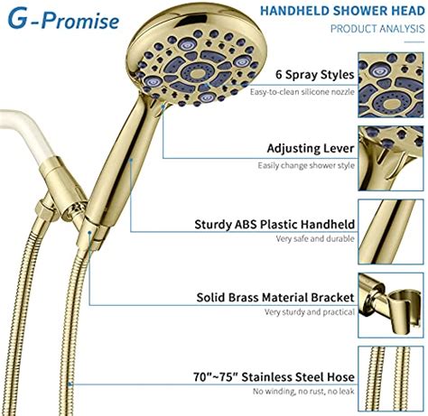 Snapklik G Promise Handheld Shower Head High Pressure Spray