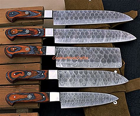 High Quality Chef Knife Set Kitchen Knife Set 5pcs Knife Etsy