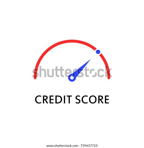 Credit Score Gauge Rating Credit Score Stock Vector Royalty Free