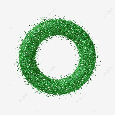 Green Glitter Circle Background Circle Round Frame Png Transparent
