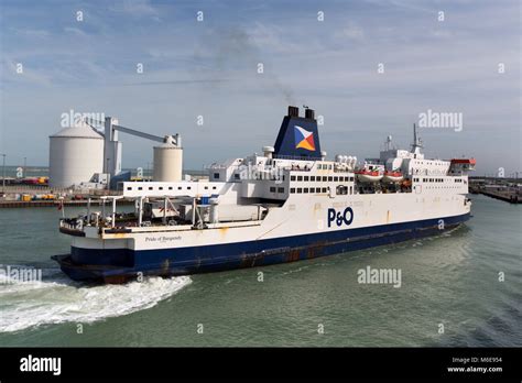 Town of Calais, France. Picturesque view of the Port of Calais with the ...