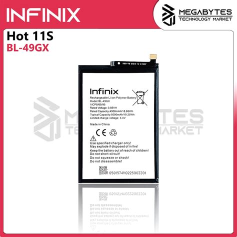 Original Battery For Infinix Hot 11S Model X6812 X6812B BL 49GX