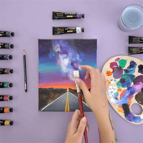 How to Paint a Starry Night Sky with Acrylics – Arteza.com