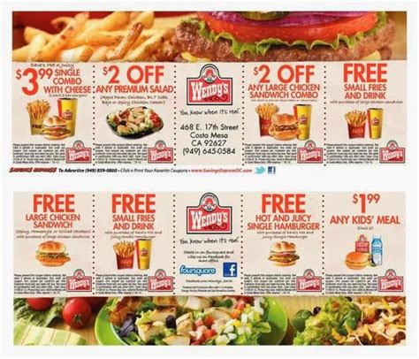 Printable Coupons: Wendys Coupons