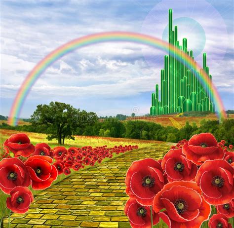 Land Of Oz And The Yellow Brick Road Stock Image Image Of Road Emeral 52680351 Wizard Of