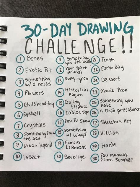 30 Day Drawing Challenge In 2024