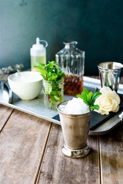 Kentucky Derby Bar With Easy Mint Julep Recipe Renee Nicoles Kitchen